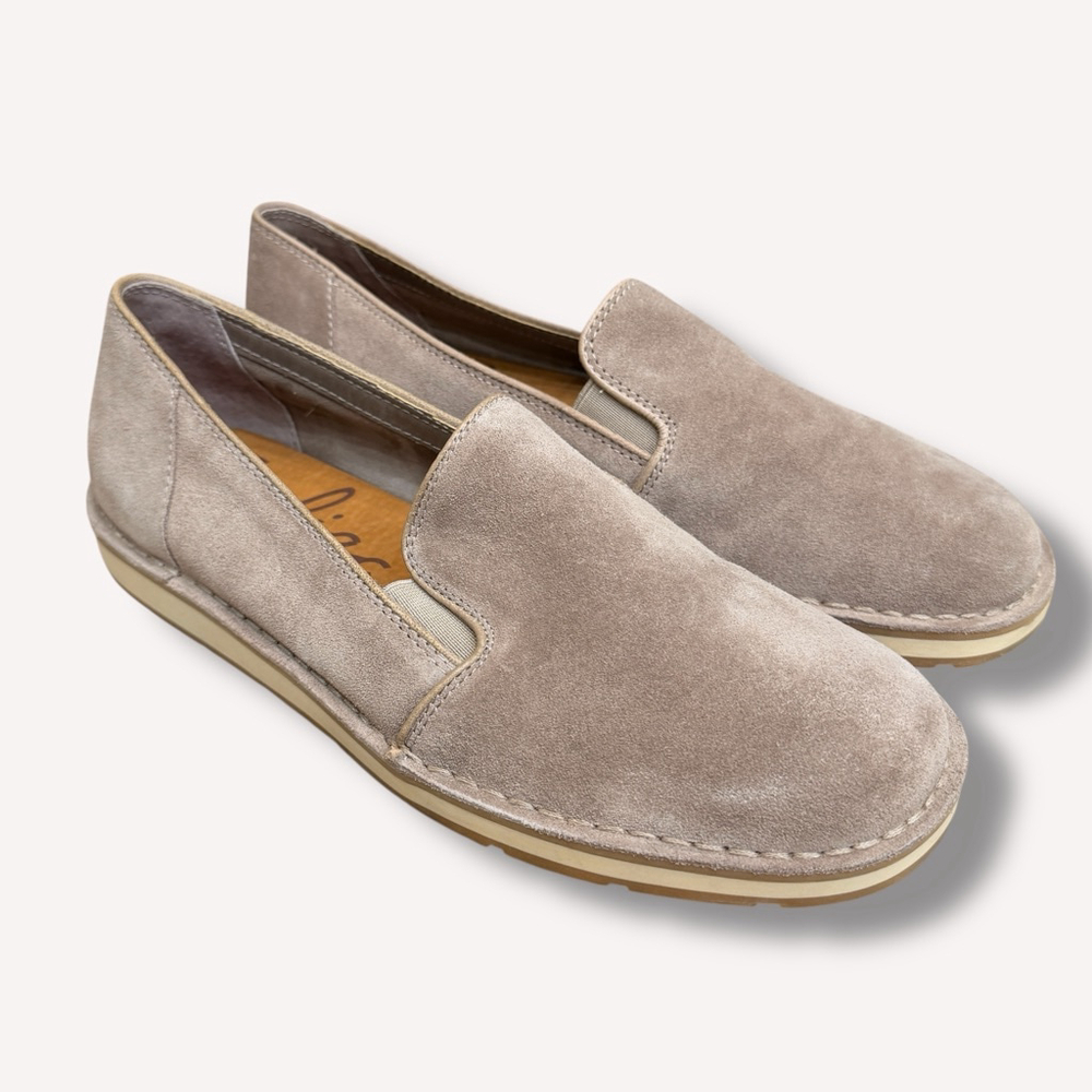 Zodiac Suede Slip On Loafers Womens US 9 Gray Casual Comfort Flats